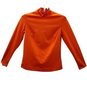 HPVintage 60s Long Sleeve Mock Neck Tailored Layering T‎ Shirt Blouse Top